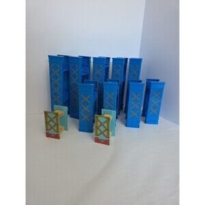 Lot of 11 Thomas & Friends Wooden Railway Bridge Train Risers Supports Columns